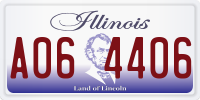 IL license plate A064406