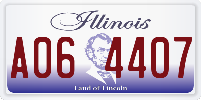 IL license plate A064407