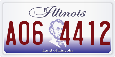 IL license plate A064412