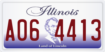 IL license plate A064413