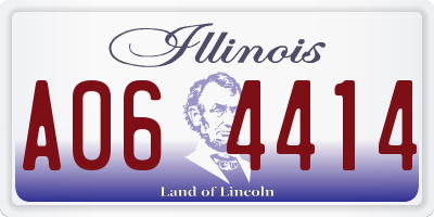 IL license plate A064414