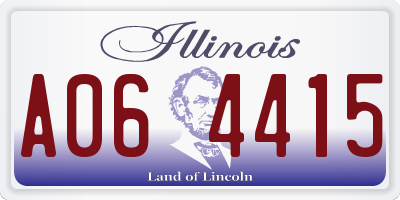 IL license plate A064415