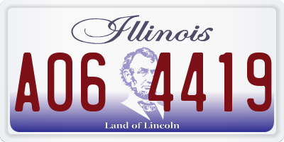 IL license plate A064419