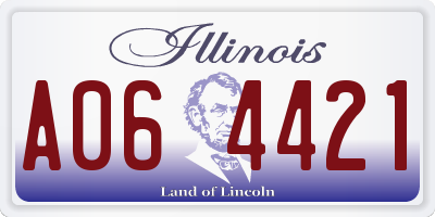 IL license plate A064421