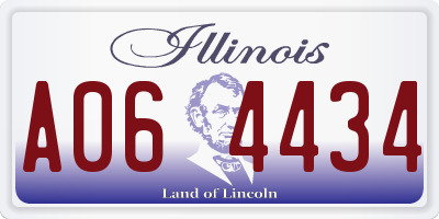 IL license plate A064434