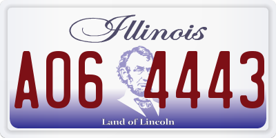 IL license plate A064443