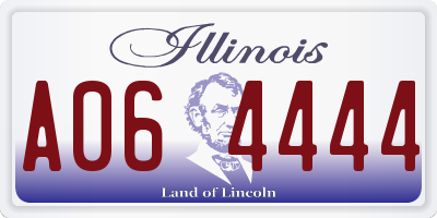 IL license plate A064444