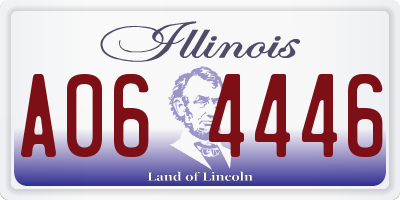 IL license plate A064446
