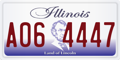 IL license plate A064447