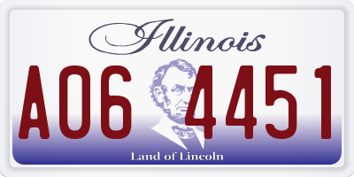 IL license plate A064451