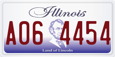 IL license plate A064454