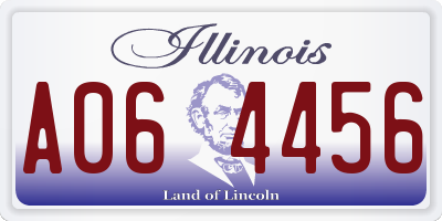 IL license plate A064456