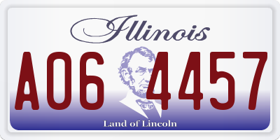 IL license plate A064457