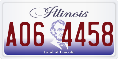 IL license plate A064458