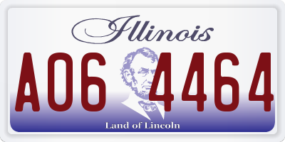 IL license plate A064464