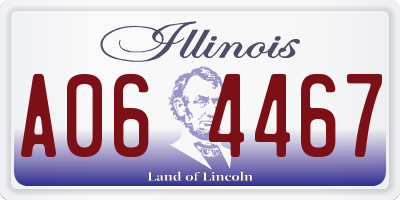 IL license plate A064467