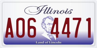 IL license plate A064471