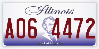 IL license plate A064472