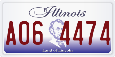 IL license plate A064474