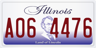 IL license plate A064476