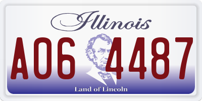 IL license plate A064487