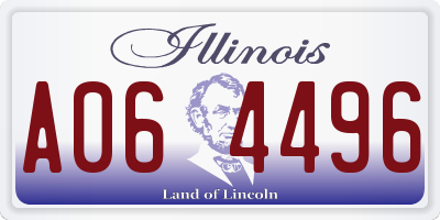 IL license plate A064496