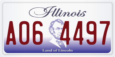 IL license plate A064497