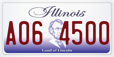 IL license plate A064500