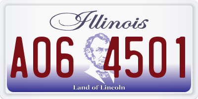 IL license plate A064501