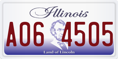 IL license plate A064505