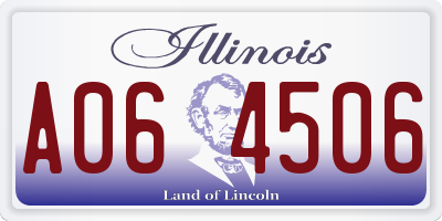 IL license plate A064506