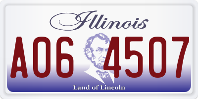 IL license plate A064507