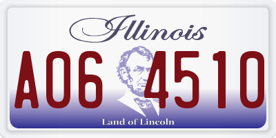 IL license plate A064510