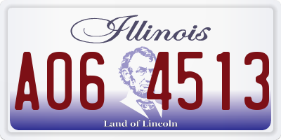 IL license plate A064513