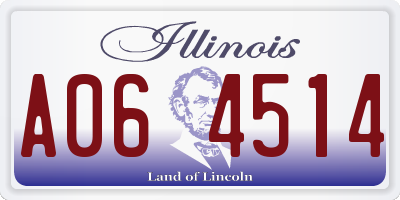IL license plate A064514