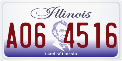 IL license plate A064516
