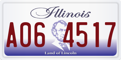 IL license plate A064517
