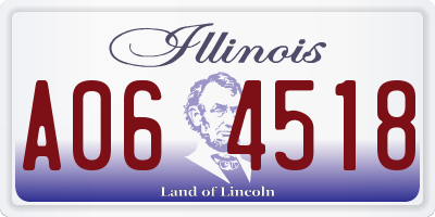 IL license plate A064518