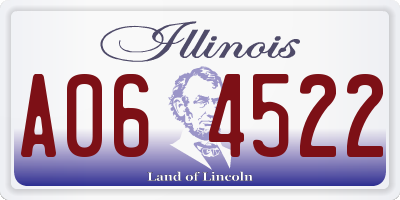 IL license plate A064522