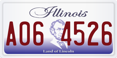 IL license plate A064526