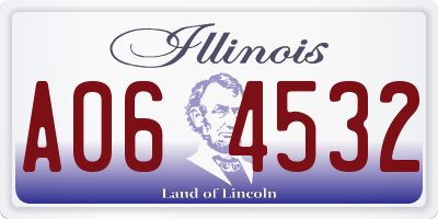 IL license plate A064532