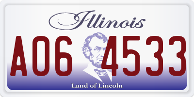 IL license plate A064533