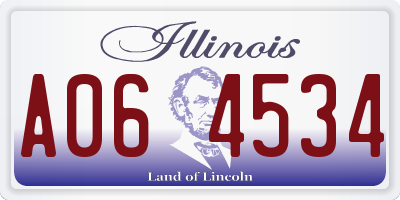 IL license plate A064534