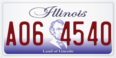 IL license plate A064540