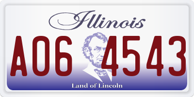 IL license plate A064543
