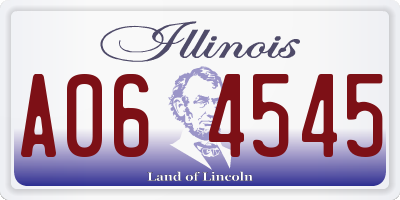 IL license plate A064545