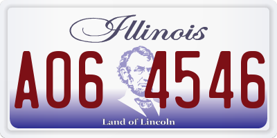 IL license plate A064546