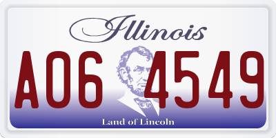 IL license plate A064549