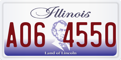 IL license plate A064550