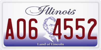 IL license plate A064552